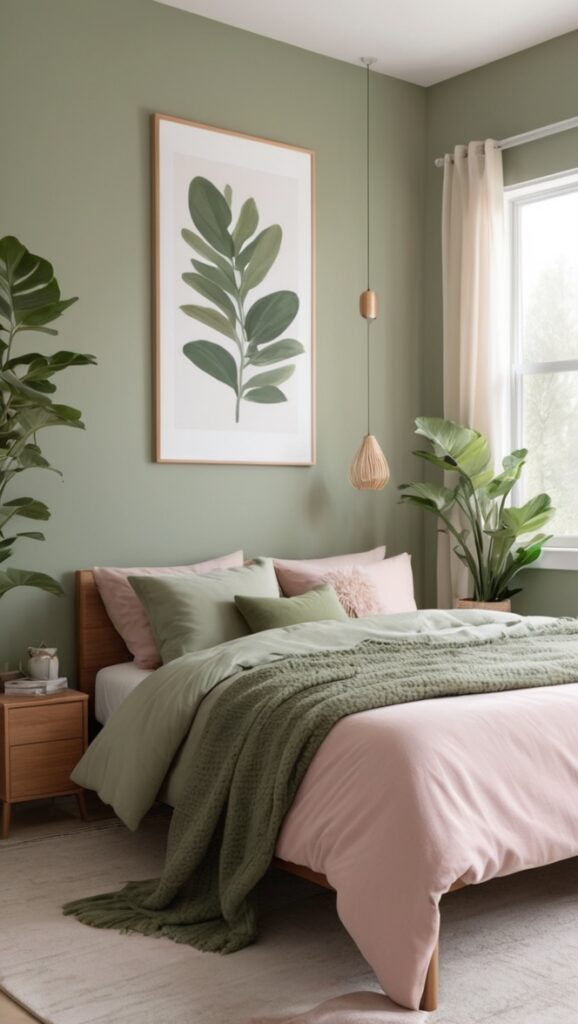 sage green bedroom decor, cream and sage green bedroom ideas, sage green bedroom walls, cream and sage green bedding, sage green and cream bedroom designs