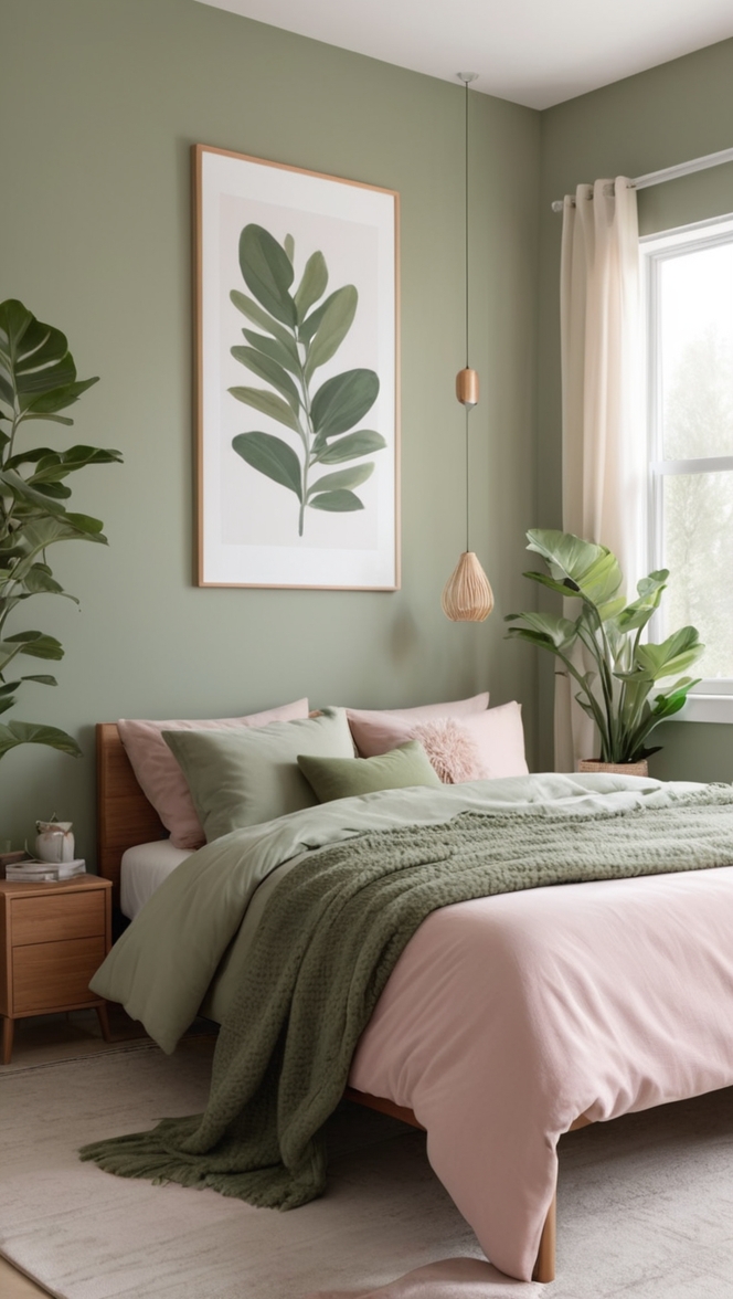 sage green bedroom decor, cream and sage green bedroom ideas, sage green bedroom walls, cream and sage green bedding, sage green and cream bedroom designs 
