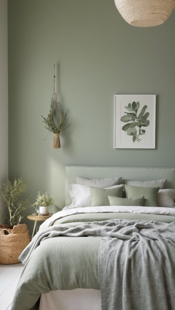 sage green paint, grey and sage green bedroom, sage green color schemes, sage green and grey decor, sage green bedroom walls 