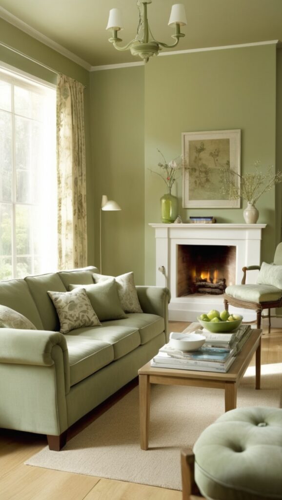 sage green sofa, sage green sectional, sage green furniture, sage green decor, sage green living room