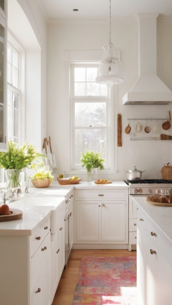modern white kitchen design, luxury white kitchen cabinets, white kitchen countertops ideas, white kitchen island lighting, minimalist white kitchen decor