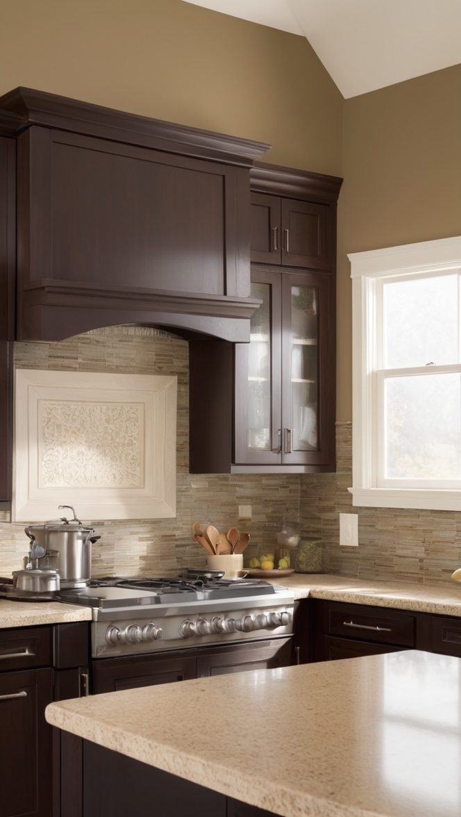 kitchen backsplash ideas dark cabinets, modern kitchen backsplash designs, luxury kitchen backsplash tiles, high-end kitchen backsplash options, dark cabinet backsplash trends