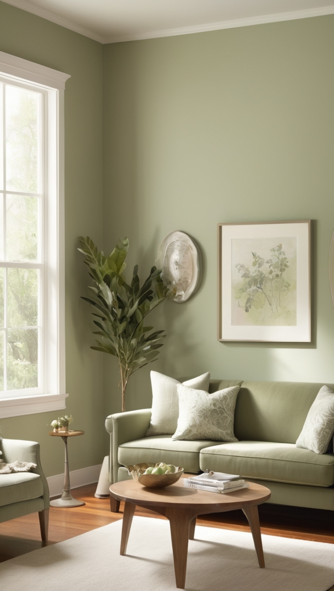 sage green sofa, living room decor, interior design, home furnishings, comfortable seating