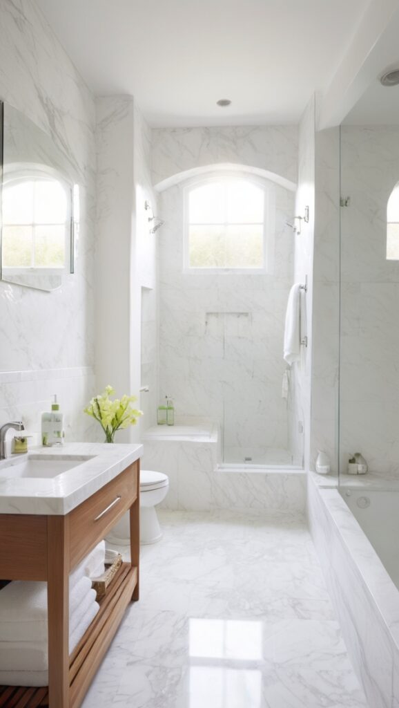 marble tile, bathroom renovation, luxury bathroom, marble flooring, elegant decor