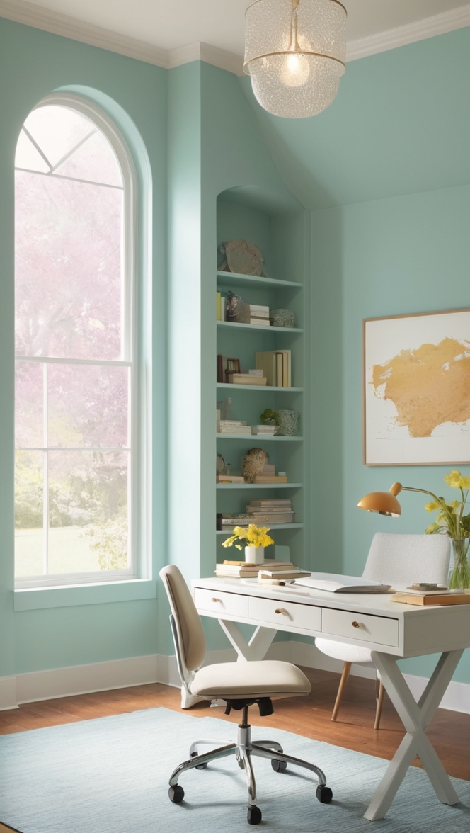 work from home office decor, remote work design, home office setup ideas, virtual office color schemes, telecommuting space design