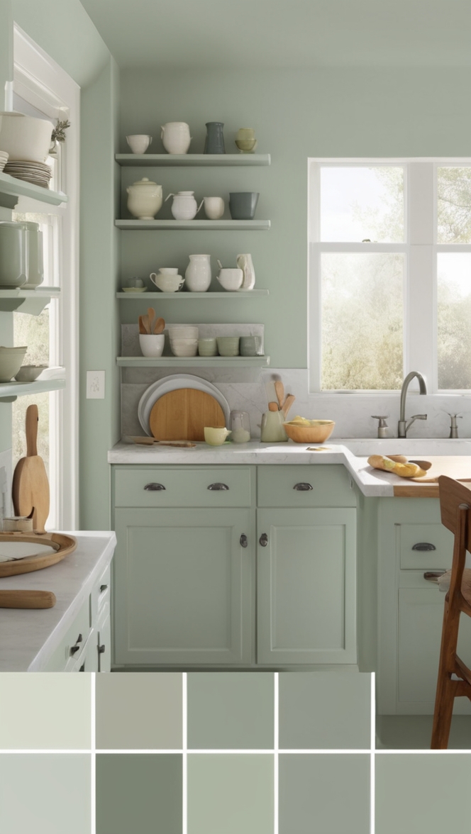 soft sage paint color, best sage green paint, premium sage paint, sage green interior paint, soft sage wall paint 