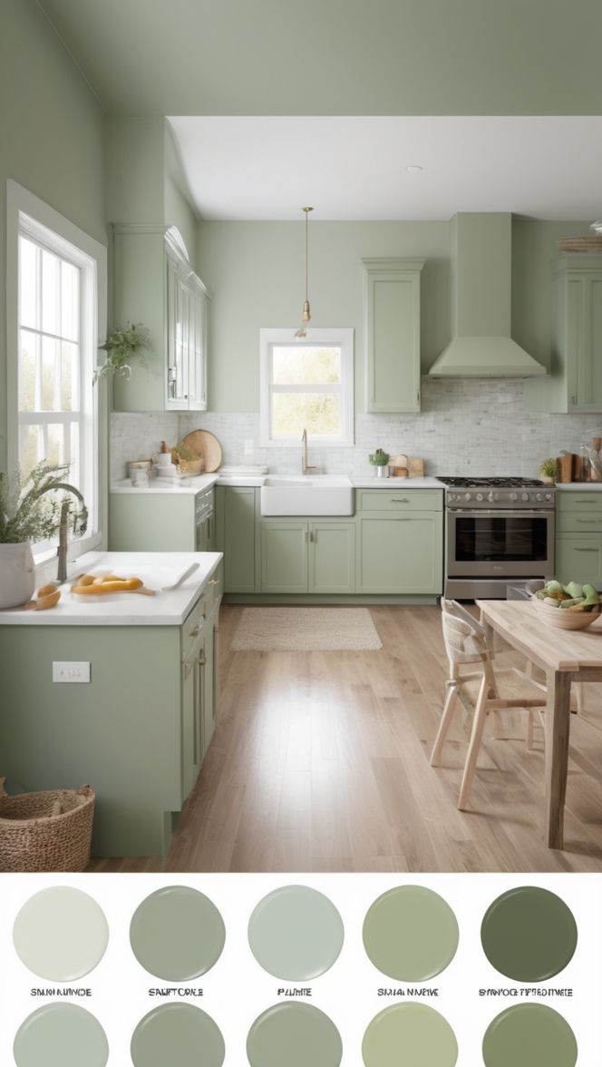 soft sage paint colors, sage green interior paint, best sage paint for walls, soft sage exterior paint, calming sage paint shades