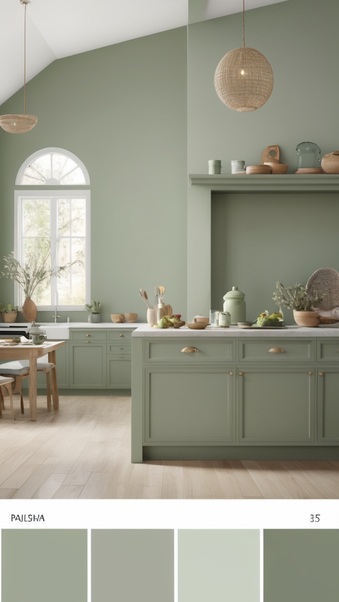 premium eco friendly paint, natural sage green paint, non toxic interior paint, organic herbal paint, luxury sustainable paint
