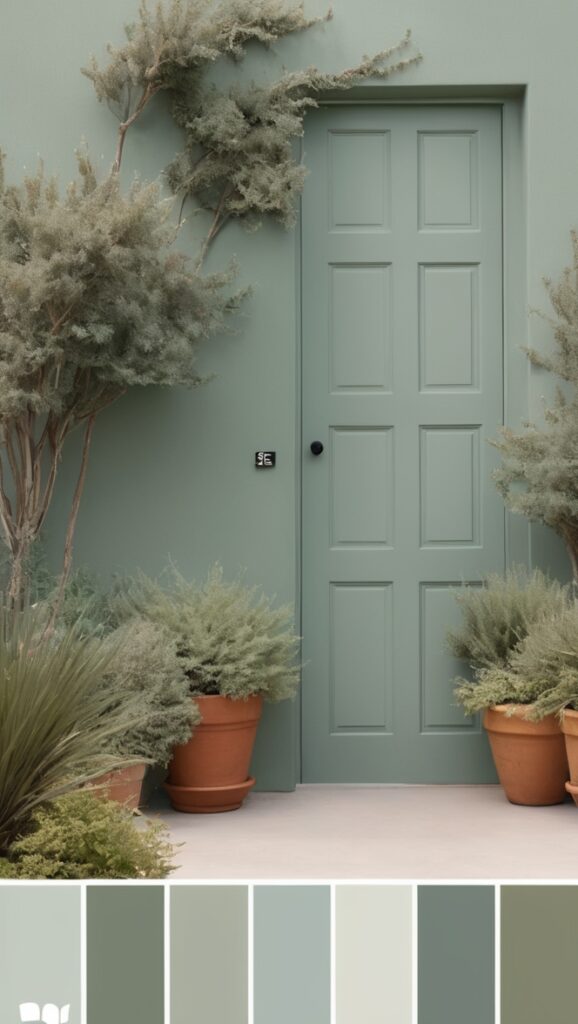 natural sage paint, organic garden paint, eco friendly garden paint, herbal paint for walls, sage green exterior paint