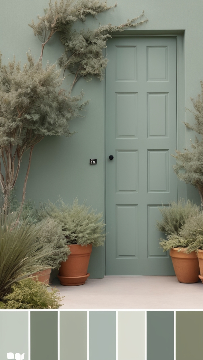 natural sage paint, organic garden paint, eco friendly garden paint, herbal paint for walls, sage green exterior paint 