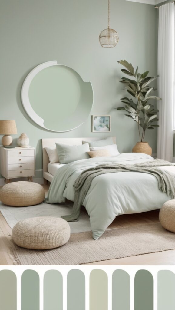 eco friendly paint, non toxic interior paint, natural sage green paint, low VOC wall paint, sustainable home paint