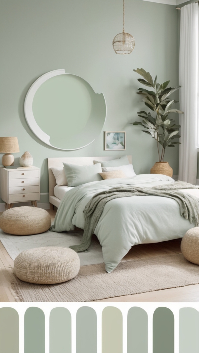 eco friendly paint, non toxic interior paint, natural sage green paint, low VOC wall paint, sustainable home paint