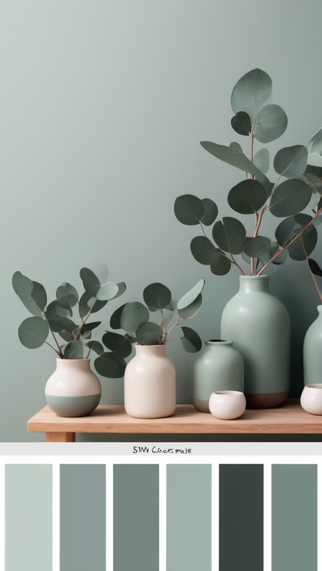 eucalyptus essential oil, natural eucalyptus paint, eco-friendly wall paint, organic aromatic paint, eucalyptus scented paint