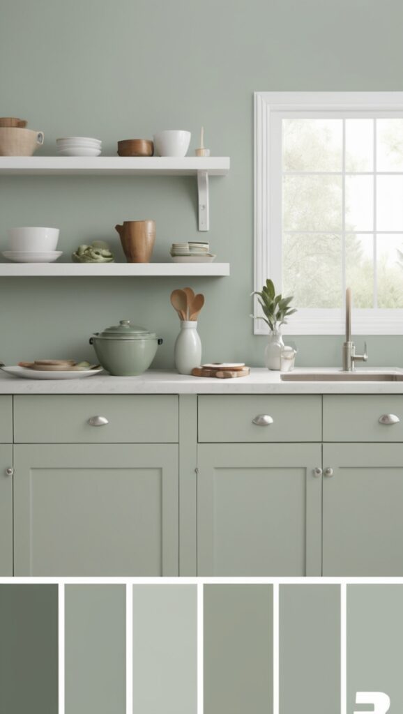 soft sage paint colors, sage green paint for walls, best sage paint shades, soft sage interior paint, sage paint home decor